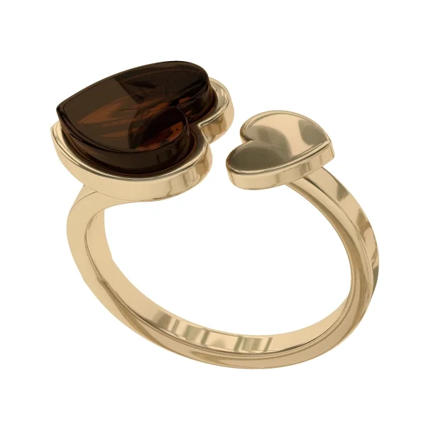 Кольцо серебряное с янтарём R9201ZK SunStone