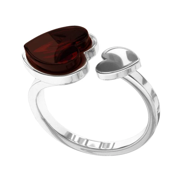 Кольцо серебряное с янтарём R9201RV SunStone