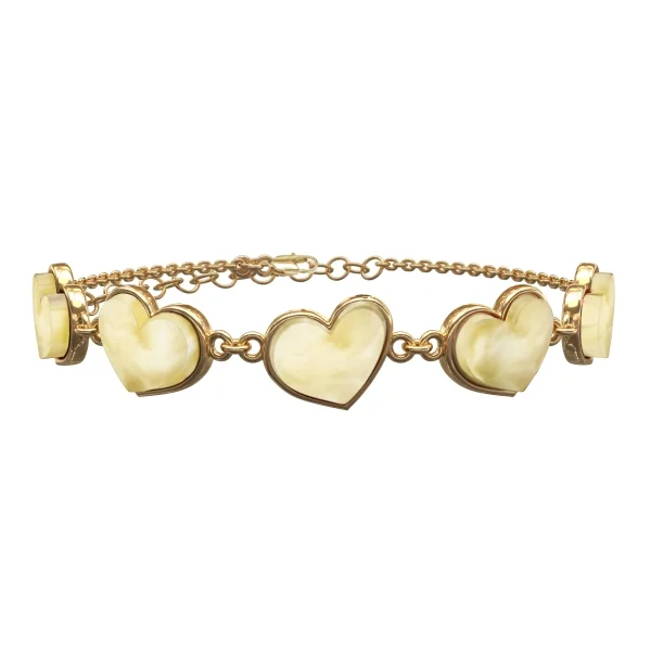 Браслет серебряный с янтарём W9169ZM SunStone