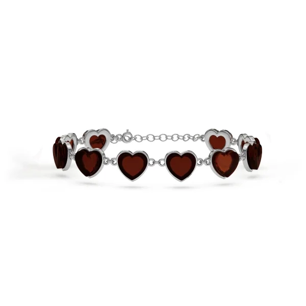 Браслет серебряный с янтарём W9168RV SunStone