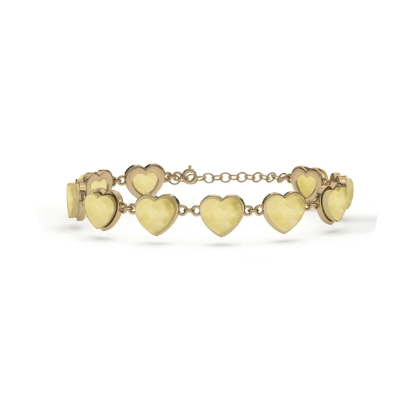 Браслет серебряный с янтарём W9168ZM SunStone