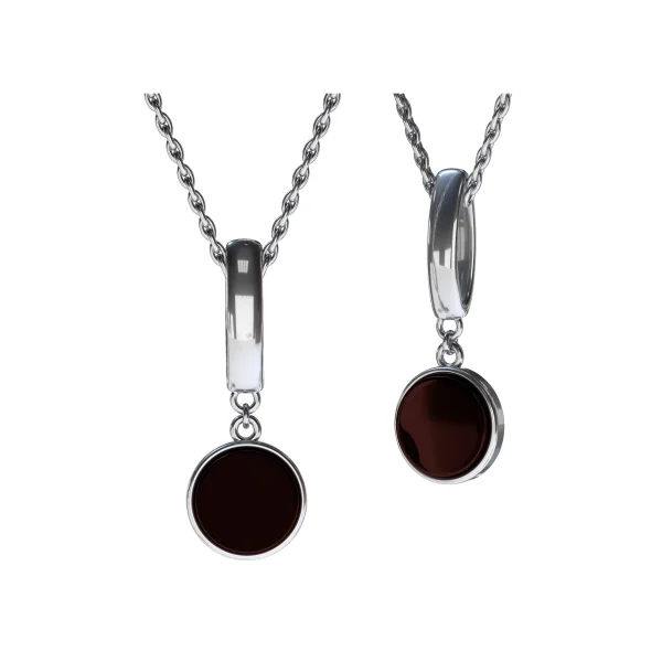 Кулон серебряный с янтарём P10002RV SunStone