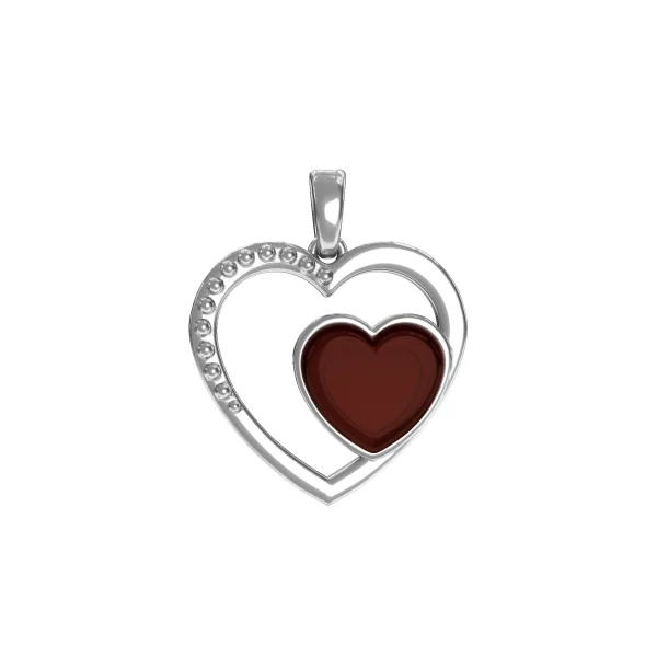 Кулон серебряный с янтарём P9168-1RV SunStone