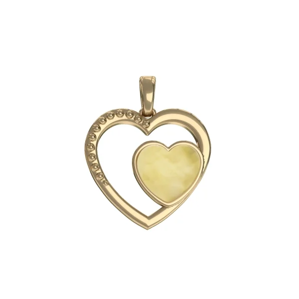 Кулон серебряный с янтарём P9168-1ZM SunStone