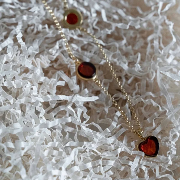 Колье серебряное с янтарём N9168ZK SunStone