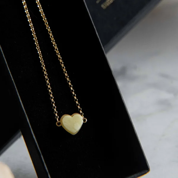 Колье серебряное с янтарём N9210ZM SunStone