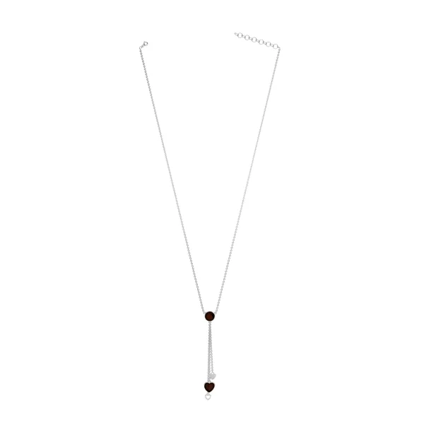 Колье серебряное с янтарём N9205RV SunStone