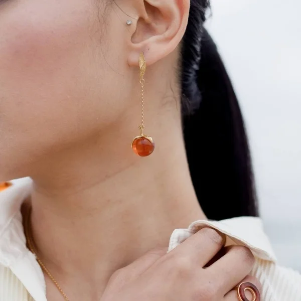 Кольцо серебряное с янтарём R9199ZK SunStone