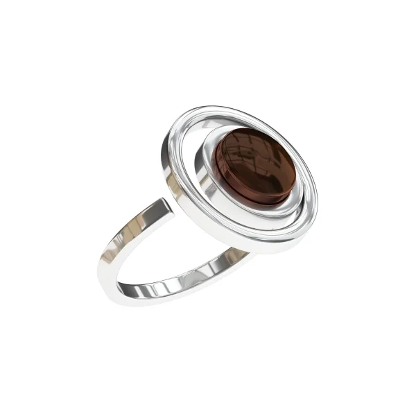 Кольцо серебряное с янтарём R9171RV SunStone