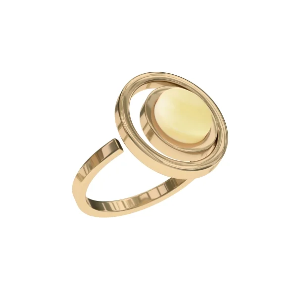 Кольцо серебряное с янтарём R9171ZM SunStone