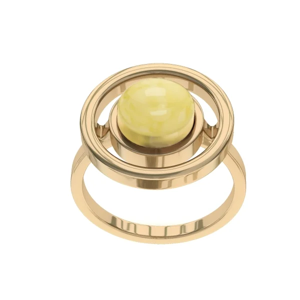Кольцо серебряное с янтарём R9190ZM SunStone