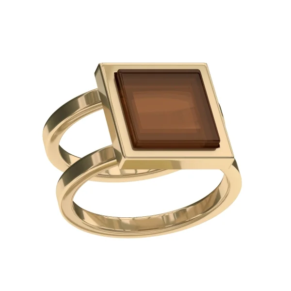 Кольцо серебряное с янтарём R9197ZK SunStone