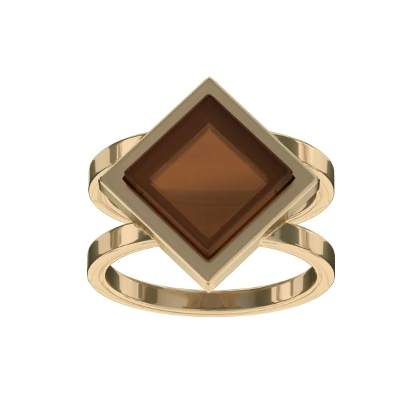 Кольцо серебряное с янтарём     SunStone