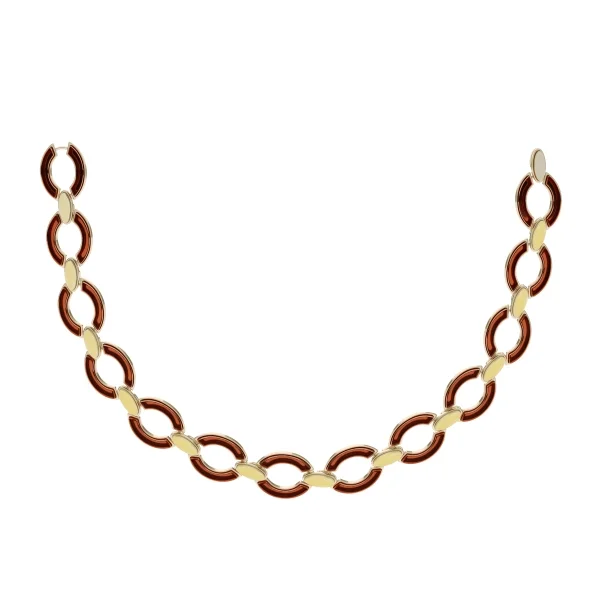 Колье серебряное с янтарём N9103ZO SunStone