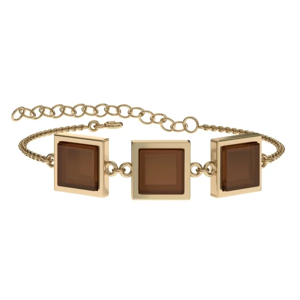 Браслет серебряный с янтарём W9200-1ZK SunStone