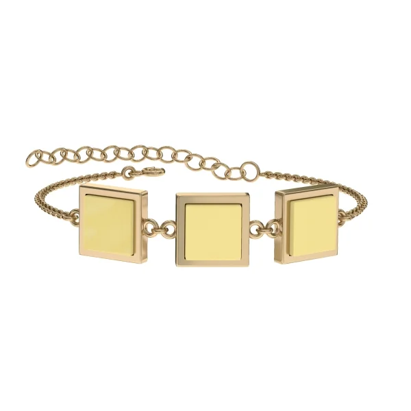 Браслет серебряный с янтарём W9200-1ZM SunStone