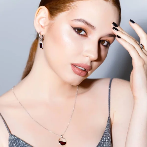 Кулон серебряный с янтарём P9220RV SunStone