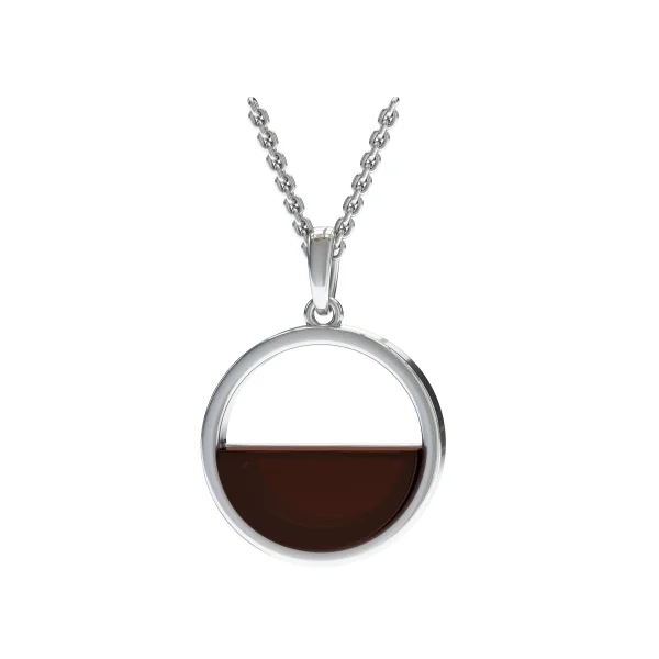 Кулон серебряный с янтарём P9220RV SunStone
