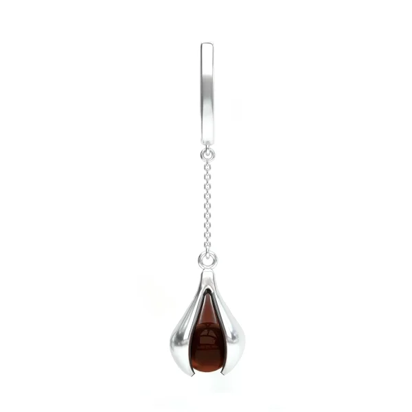Кулон серебряный с янтарём P10007RV SunStone