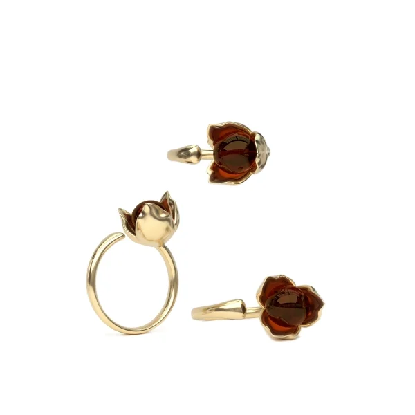 Кольцо серебряное с янтарём R10001ZK SunStone