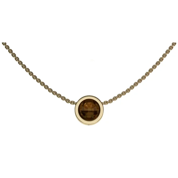 Колье серебряное с янтарём N9279ZK SunStone