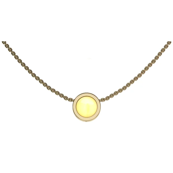 Колье серебряное с янтарём N9279ZM SunStone