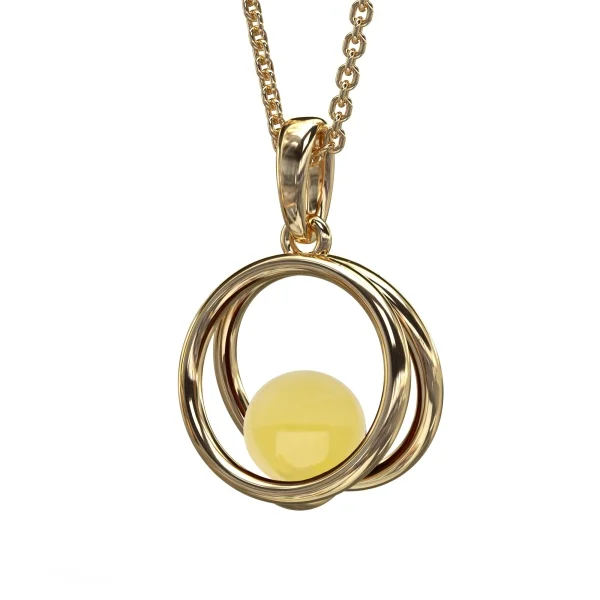 Кулон серебряный с янтарём P10006ZM SunStone