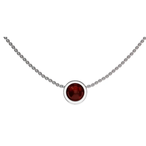 Колье серебряное с янтарём N9279RV SunStone