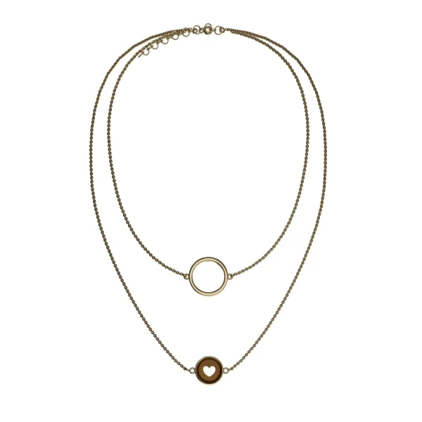 Колье серебряное с янтарём N9477ZK SunStone
