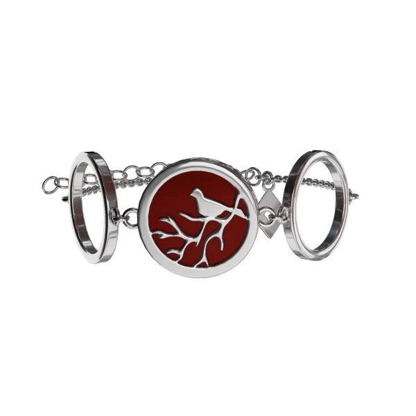 Браслет серебряный с янтарём W9277-1RV SunStone