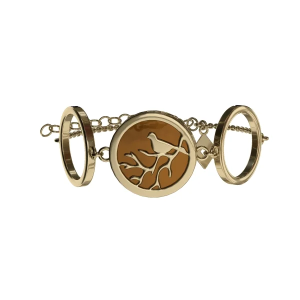 Браслет серебряный с янтарём W9277-1ZK SunStone