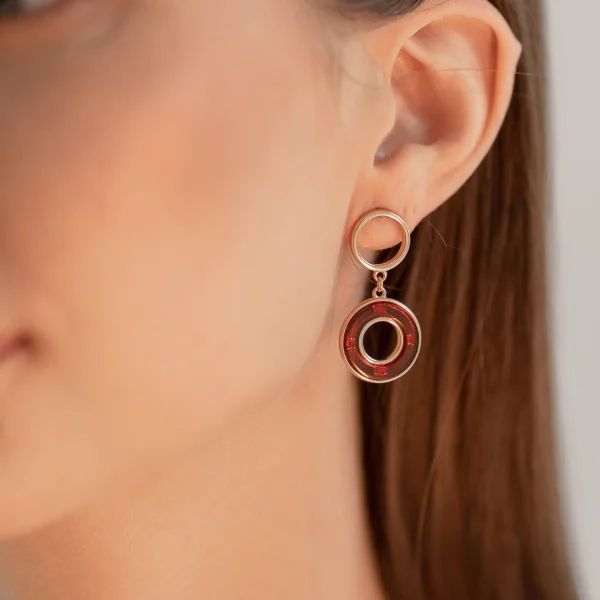 Серебряные серьги с янтарём E9379ZK SunStone