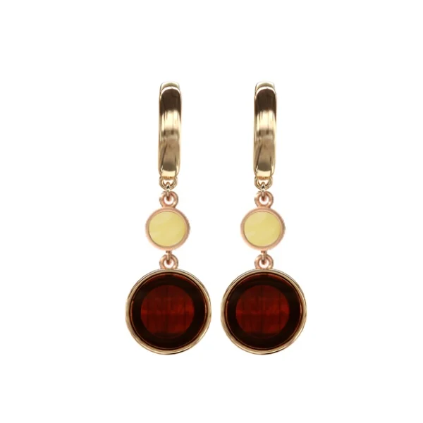 Серебряные серьги с янтарём E9002ZO SunStone