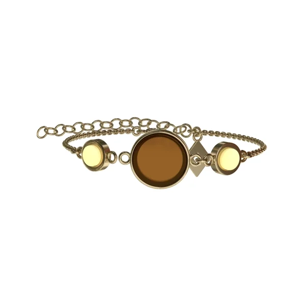 Браслет серебряный с янтарём W9323ZO SunStone
