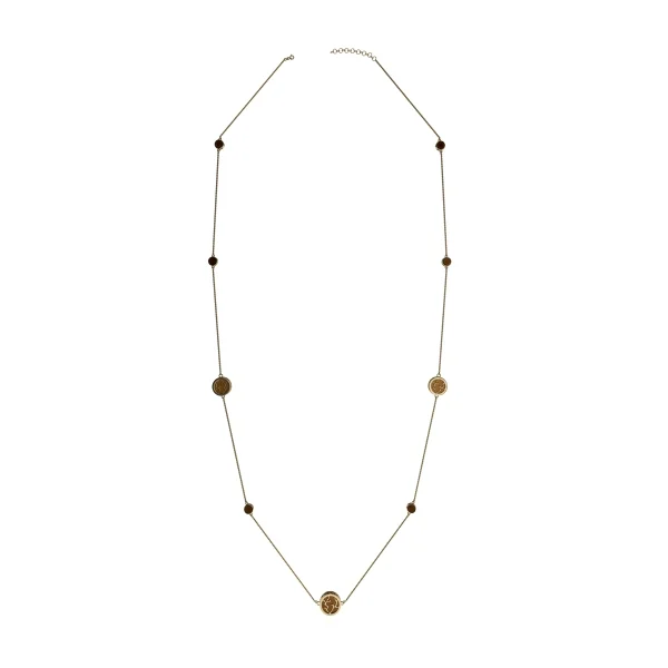 Колье серебряное с янтарём N9009ZO SunStone