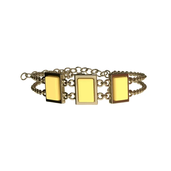 Браслет серебряный с янтарём W9075ZM SunStone