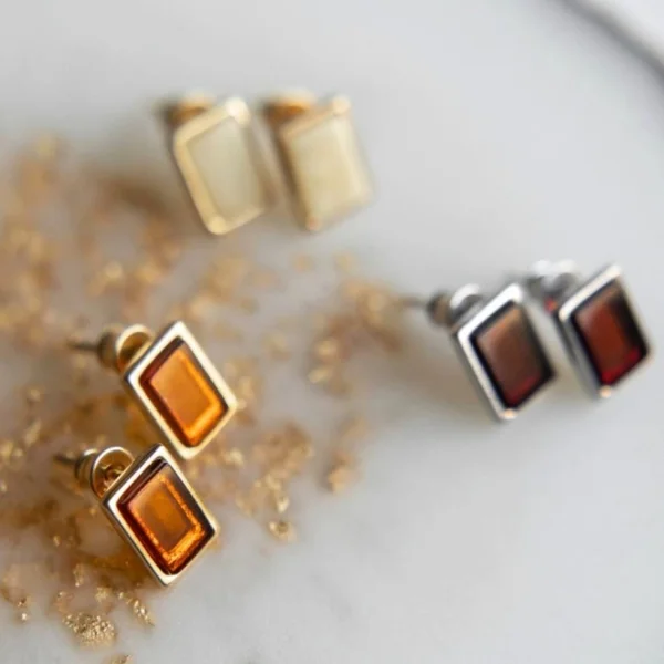 Серебряные серьги с янтарём E9316ZM SunStone