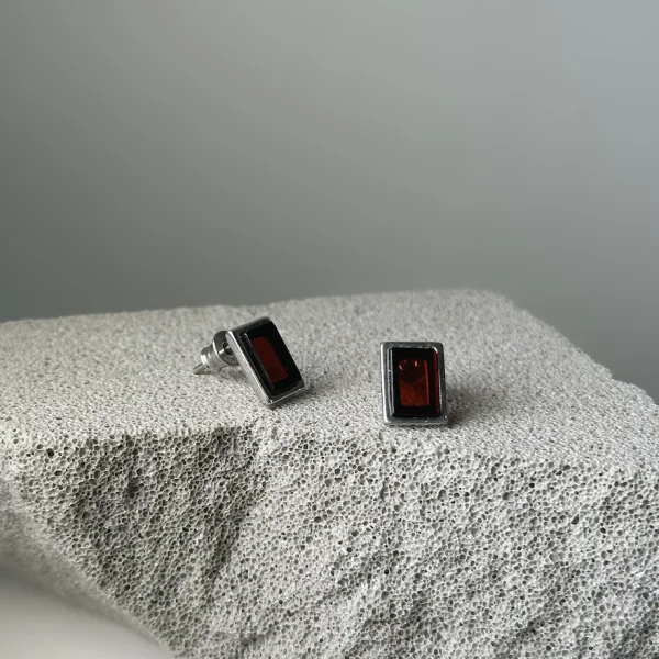 Серебряные серьги с янтарём E9316SV SunStone