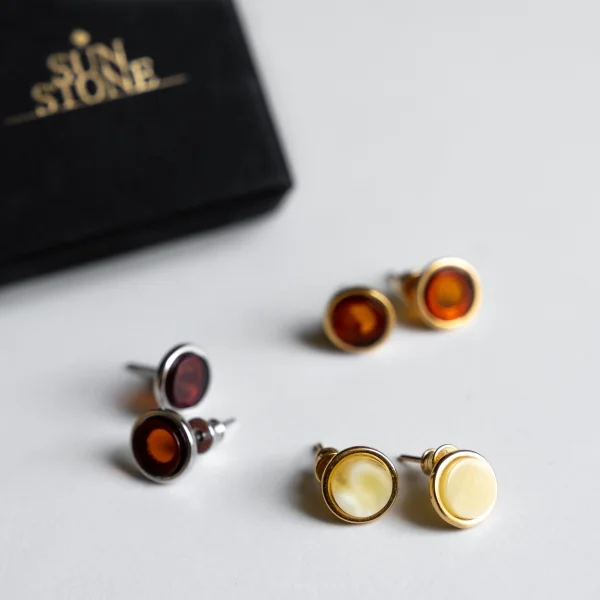 Серебряные серьги с янтарём E9317ZM SunStone