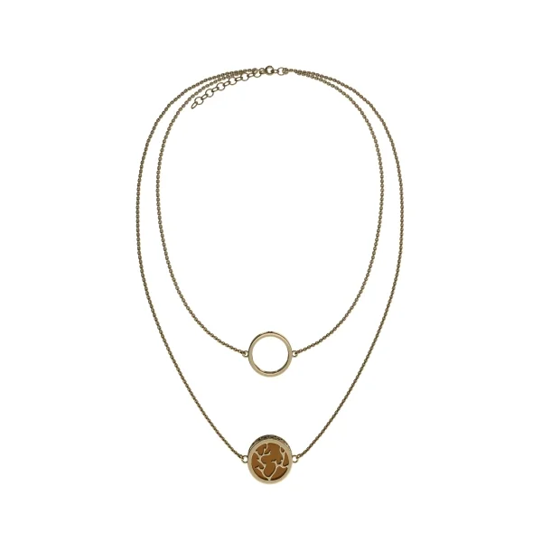 Колье серебряное с янтарём N9277ZK SunStone
