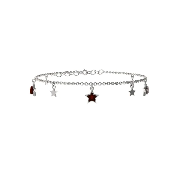 Анклет серебрянй с янтарём LW10024RV SunStone