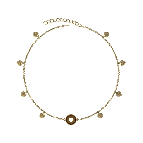 Колье серебряное с янтарём N9268ZK SunStone