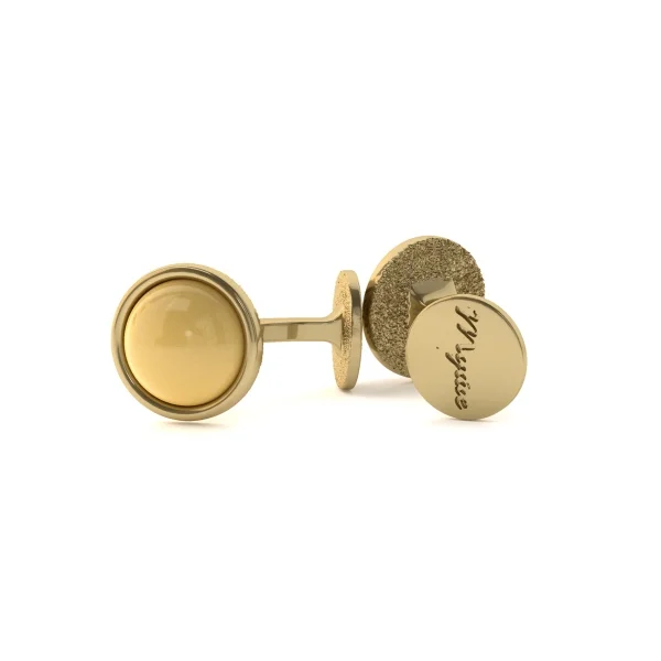 Запонки серебряные с янтарём C9222ZM SunStone
