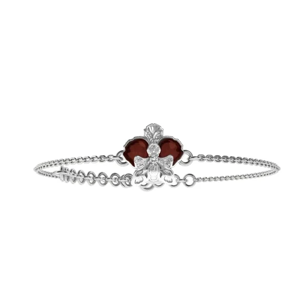 Браслет серебряный с янтарём W9211RV SunStone