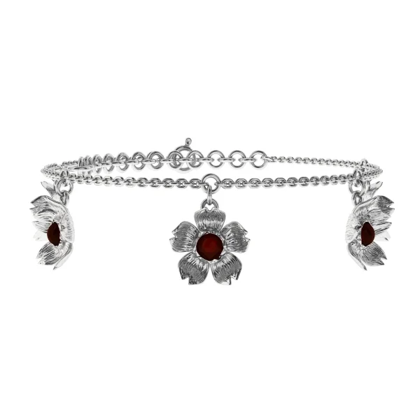 Браслет серебряный с янтарём W23005RV SunStone