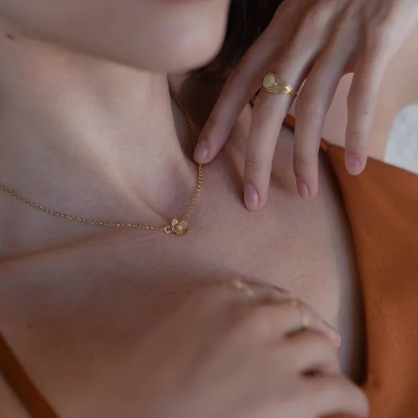 Колье серебряное с янтарём N20005ZM SunStone