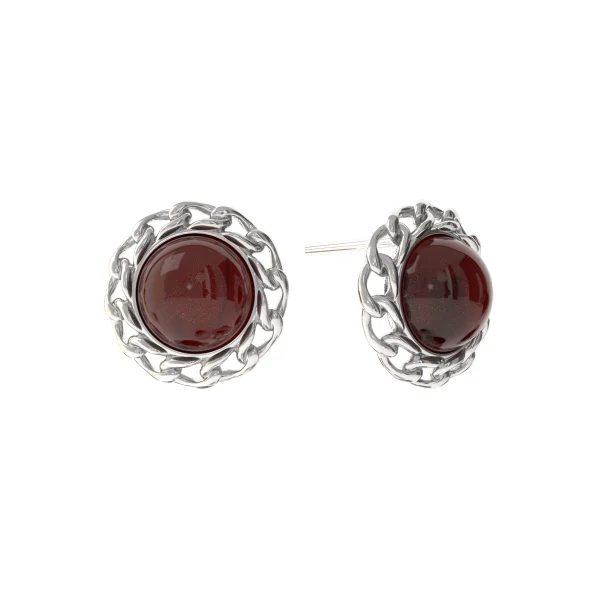 Серебряные серьги с янтарём E21012RV SunStone