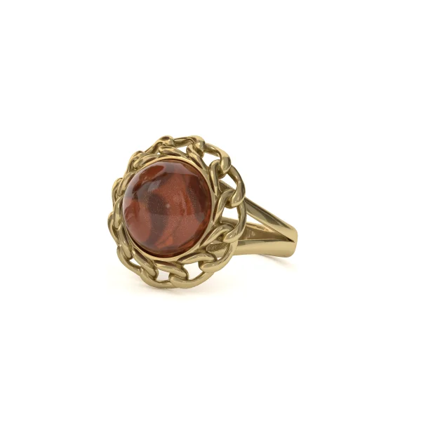 Кольцо серебряное с янтарём R20012ZK SunStone