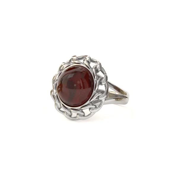 Кольцо серебряное с янтарём R20012RV SunStone