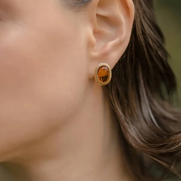 Серебряные серьги с янтарём E21011ZK SunStone